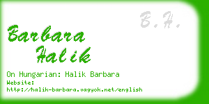 barbara halik business card